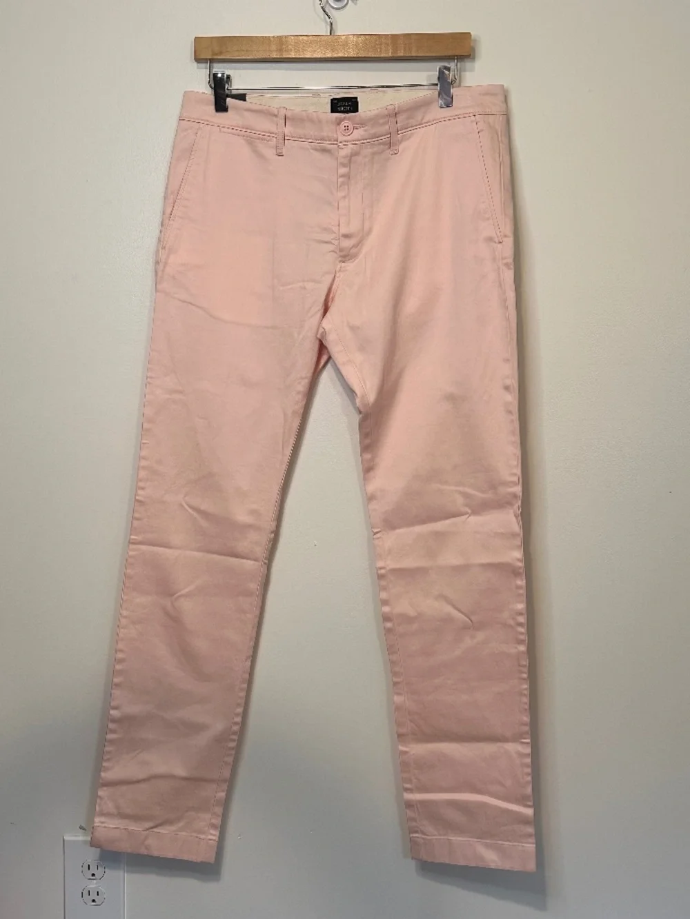 J. Crew Men's 484 Slim-fit Stretch Chino Pant Subtle Pink 32 x 32 NWT